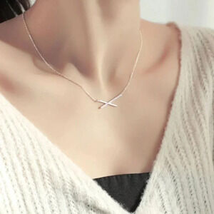 925 Sterling Silver Diamond Cross Necklace